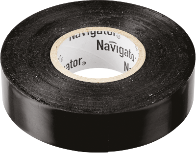 Изолента ПВХ 19мм (рул.20м) черн. NIT-A19-20/BL Navigator 71110