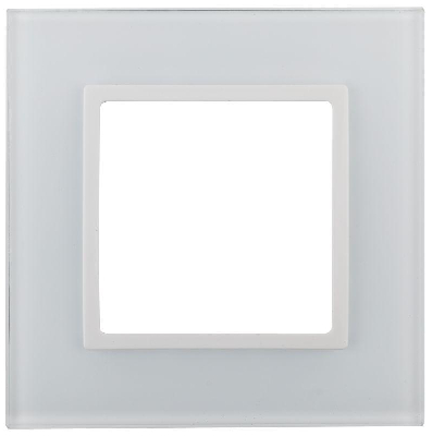 Рамка 1-м 14-5101-01 стекло Elegance бел.+бел. Эра Б0059166