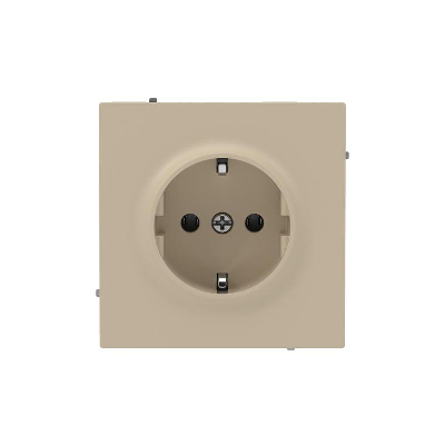 Розетка силовая KANT 2P+E защ. шторки ванильн. марципан DKC 7015033