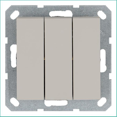 Выключатель 3-кл. 10А IP20 механизм тауп Jasmart G3031T