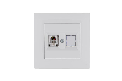 Розетка компьютерная CAT 5+гнездо Karea RIZZ бел. Makel 88001035
