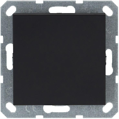 Кнопка звонка 1-кл. 10А IP20 механизм черн. матов. soft touch Jasmart G3010PB