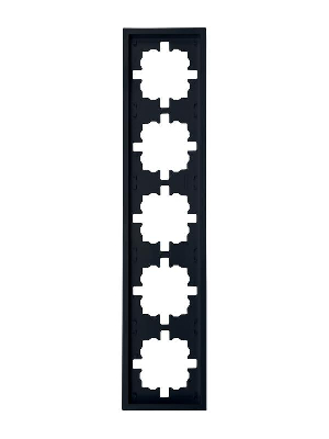 Рамка 5-м ZIMA горизонт. черн. бархат LEZARD 704-4200-150