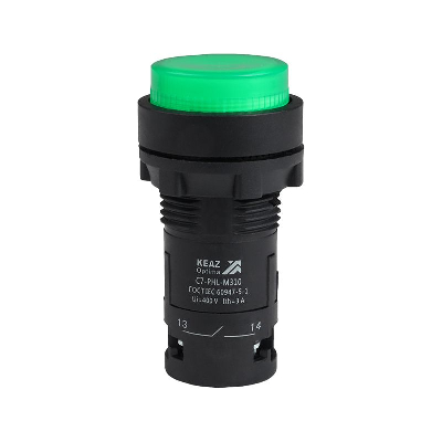 Кнопка с фиксацией с подсветкой OptiSignal Compact D22 С7-PHL-M310 зел. 1НО 230В AC XB7NJ03M1 КЭАЗ 362120