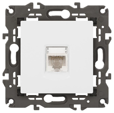 Розетка компьютерная 1-м Elegance 14-3107-01 RJ45 IP20 механизм бел. Эра Б0034302