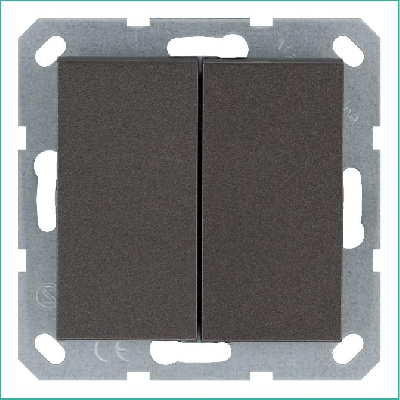 Переключатель проходной 2-кл. 10А IP20 механизм мокко Jasmart G3022Z