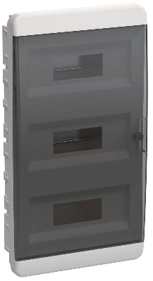 Корпус ЩРВ-П-36 TEKFOR IP41 черн. прозр. дверь пластик. IEK TF5-KP12-V-36-41-K01-K03